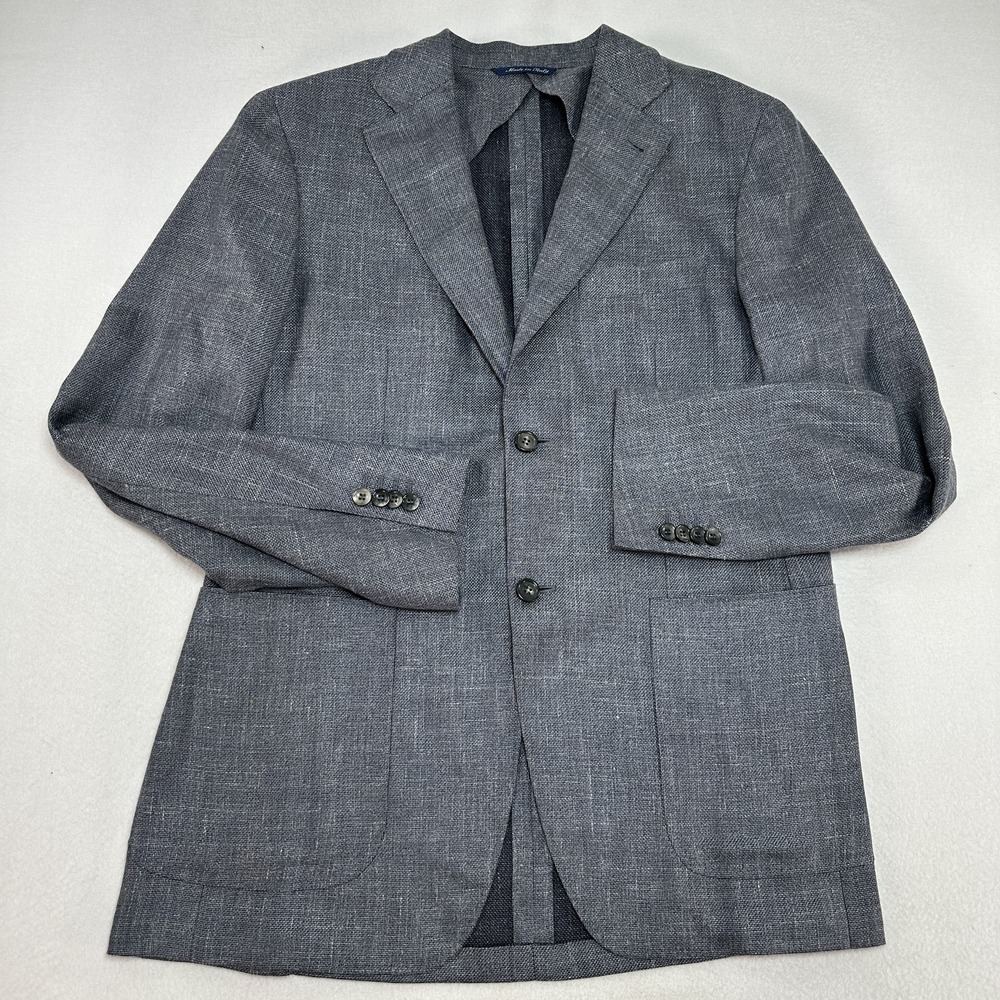 Canali Kei Collection Blazer Mens IT 50 Gray Cashmere Silk Sport Coat Made Italy